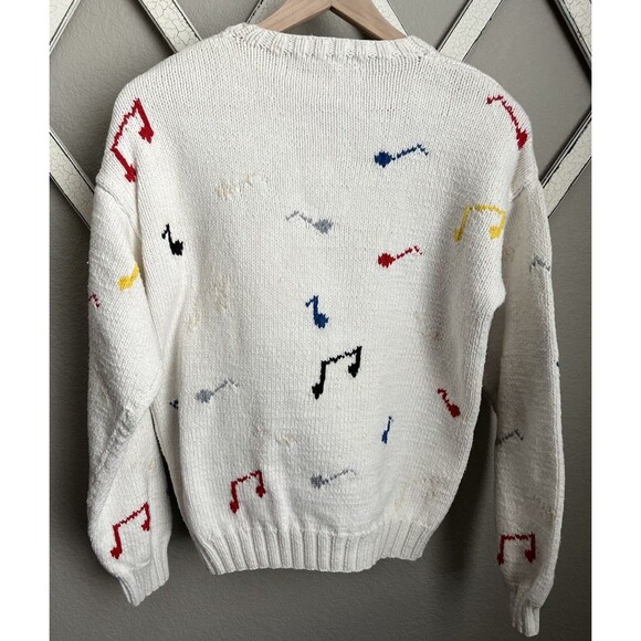 Peter Elliot Women's M? Musician Musical Notes Cotton Sweater *READ* - Picture 9 of 13
